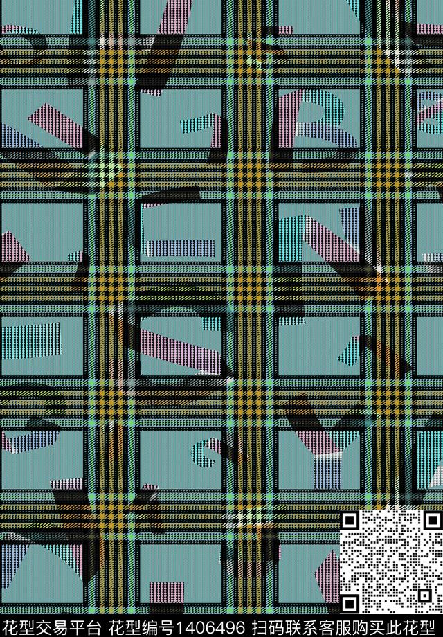 几何字母男装数码印花华亿平台下载（图片编号: 1406496） - 瓦栏（Walan）