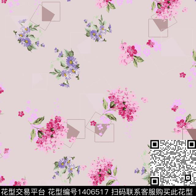花卉大牌风小碎花传统印花华亿平台下载（图片编号: 1406517） - 瓦栏（Walan）