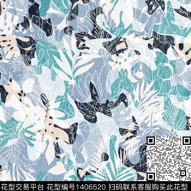 线条画男装迷彩数码印花华亿平台下载（图片编号: 1406520） - 瓦栏（Walan）