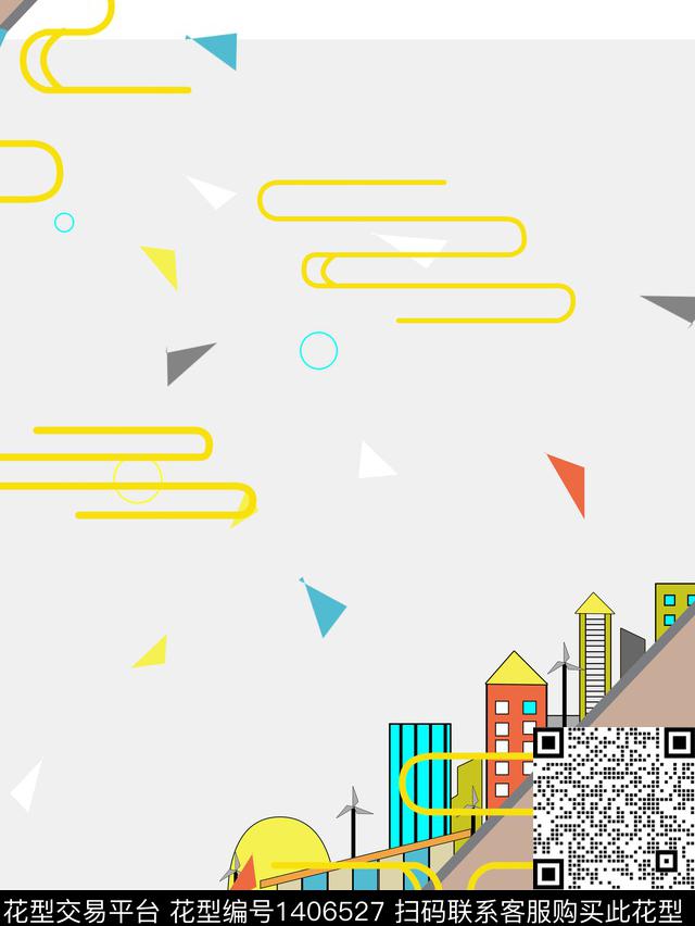 几何简约玩具数码印花华亿平台下载（图片编号: 1406527） - 瓦栏（Walan）