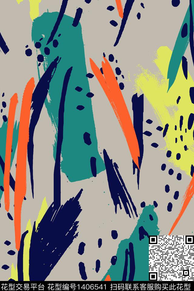 线条几何简约传统印花华亿平台下载（图片编号: 1406541） - 瓦栏（Walan）