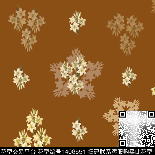 花卉大牌风小碎花传统印花华亿平台下载（图片编号: 1406551） - 瓦栏（Walan）