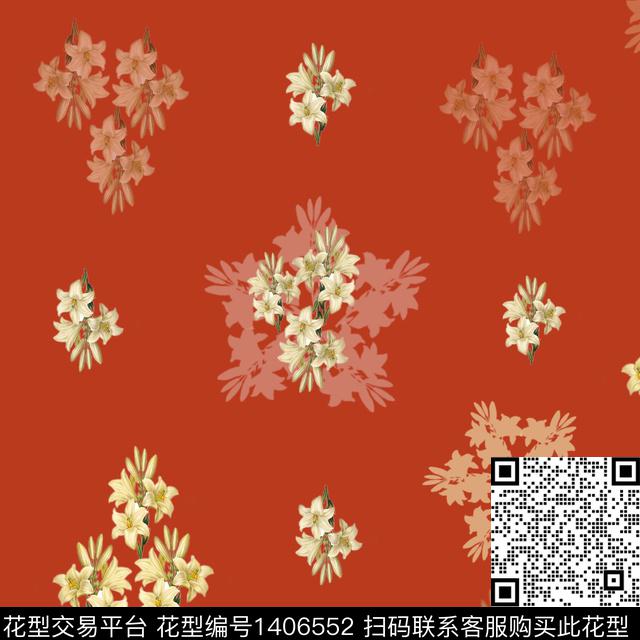 花卉大牌风小碎花传统印花华亿平台下载（图片编号: 1406552） - 瓦栏（Walan）