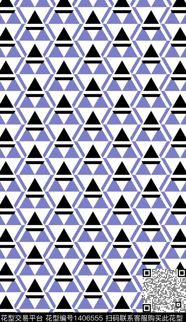 几何格子满版散花传统印花华亿平台下载（图片编号: 1406555） - 瓦栏（Walan）