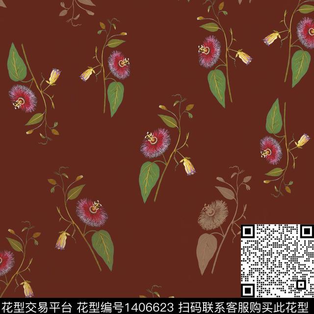 花卉大牌风小碎花传统印花华亿平台下载（图片编号: 1406623） - 瓦栏（Walan）