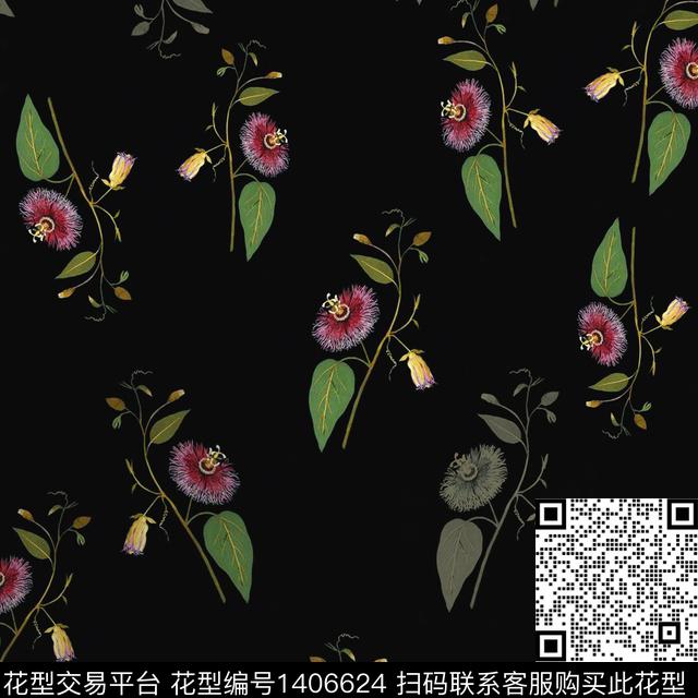 花卉大牌风小碎花传统印花华亿平台下载（图片编号: 1406624） - 瓦栏（Walan）