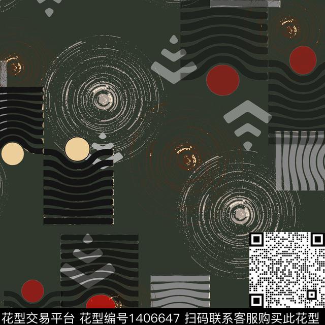 几何字母大牌风传统印花华亿平台下载（图片编号: 1406647） - 瓦栏（Walan）