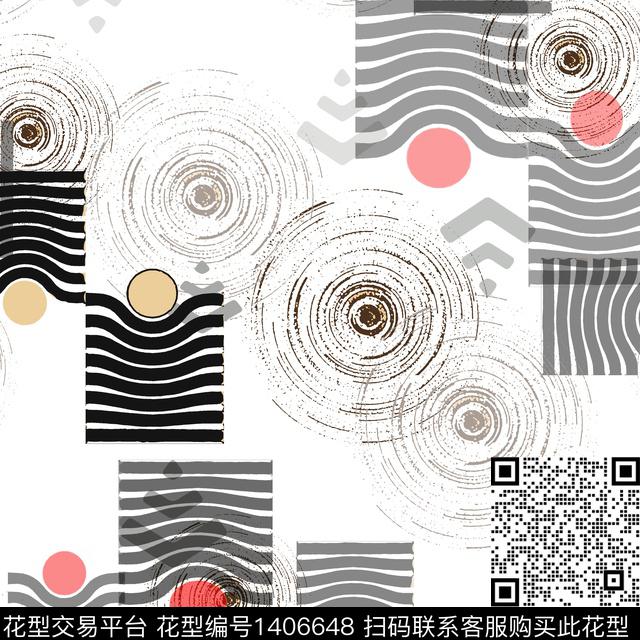 几何字母大牌风传统印花华亿平台下载（图片编号: 1406648） - 瓦栏（Walan）