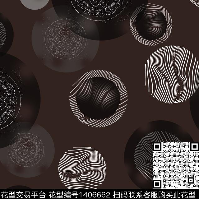 几何字母大牌风数码印花华亿平台下载（图片编号: 1406662） - 瓦栏（Walan）