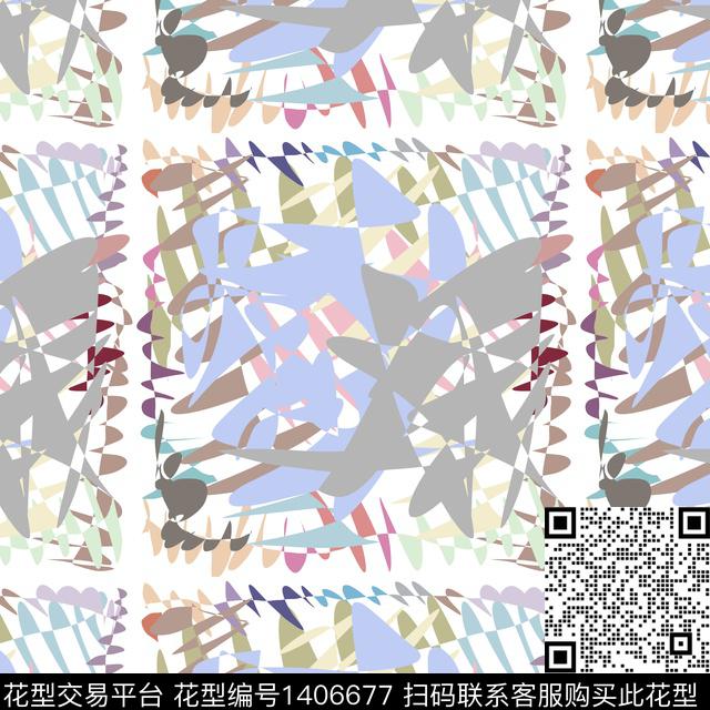 涂鸦文艺时尚传统印花华亿平台下载（图片编号: 1406677） - 瓦栏（Walan）