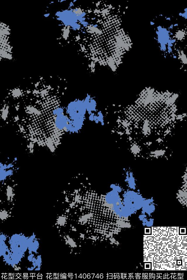 几何肌理男装传统印花华亿平台下载（图片编号: 1406746） - 瓦栏（Walan）