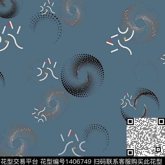 几何字母大牌风数码印花华亿平台下载（图片编号: 1406749） - 瓦栏（Walan）