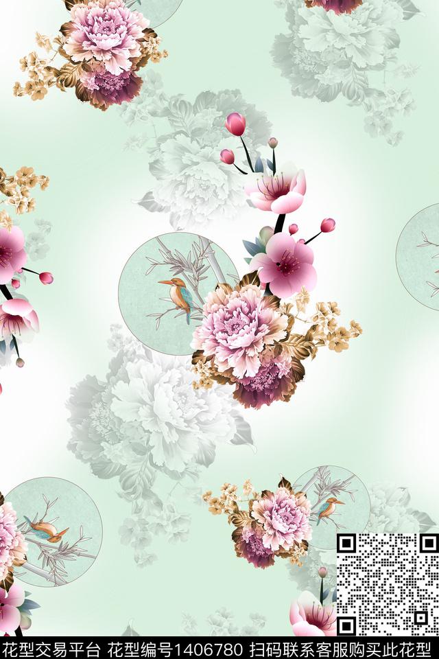 女装旗袍中国风传统印花华亿平台下载（图片编号: 1406780） - 瓦栏（Walan）