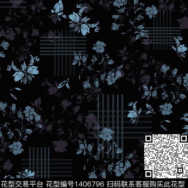 几何花卉大牌风传统印花华亿平台下载（图片编号: 1406796） - 瓦栏（Walan）