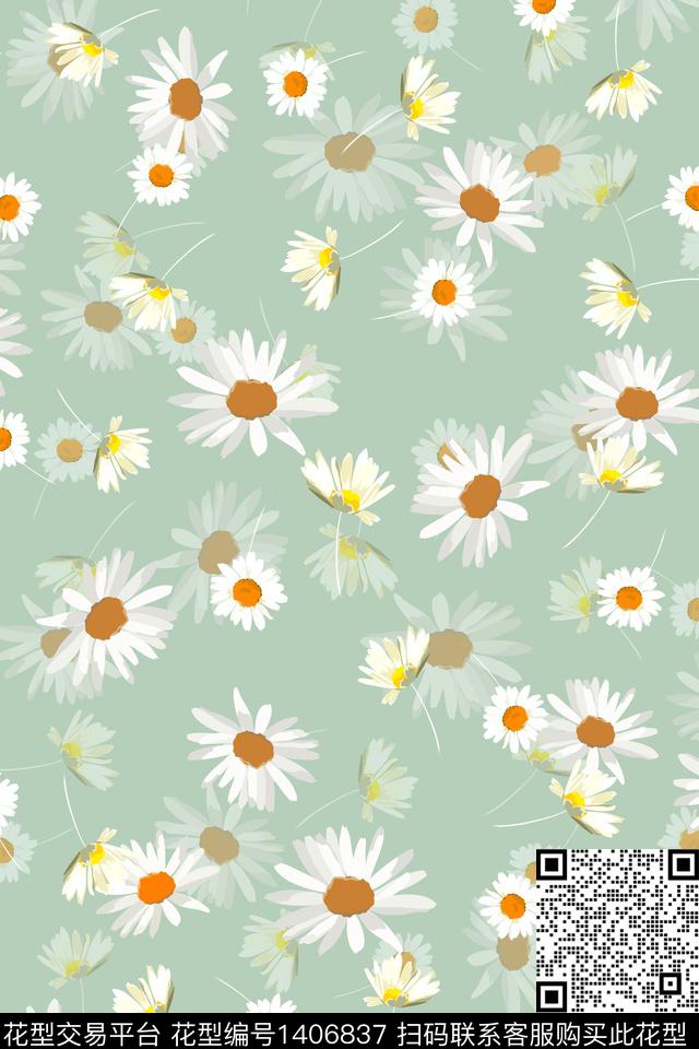 连衣裙小清新小碎花传统印花华亿平台下载（图片编号: 1406837） - 瓦栏（Walan）