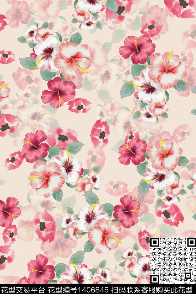 连衣裙小清新小碎花传统印花华亿平台下载（图片编号: 1406845） - 瓦栏（Walan）