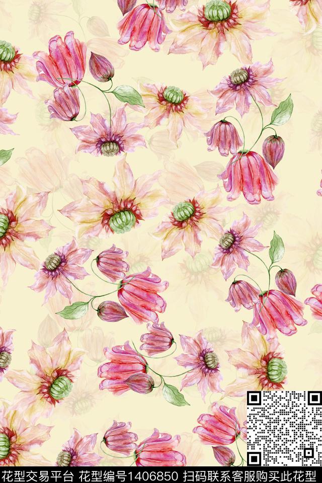 连衣裙小清新小碎花传统印花华亿平台下载（图片编号: 1406850） - 瓦栏（Walan）