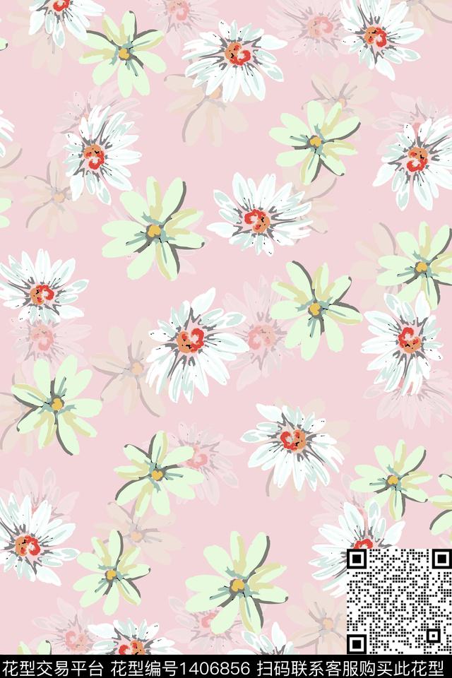 连衣裙小清新小碎花传统印花华亿平台下载（图片编号: 1406856） - 瓦栏（Walan）