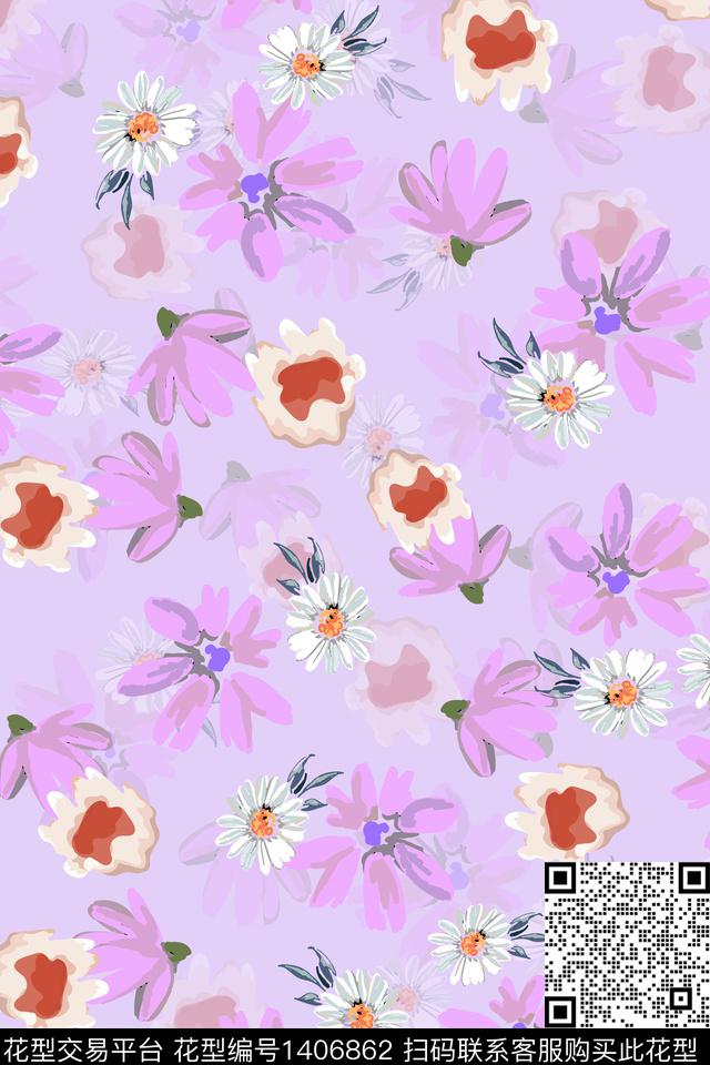 连衣裙小清新小碎花传统印花华亿平台下载（图片编号: 1406862） - 瓦栏（Walan）