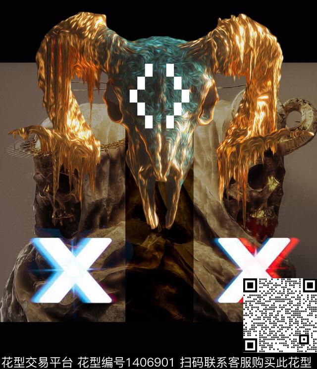 几何大牌风潮牌传统印花华亿平台下载（图片编号: 1406901） - 瓦栏（Walan）