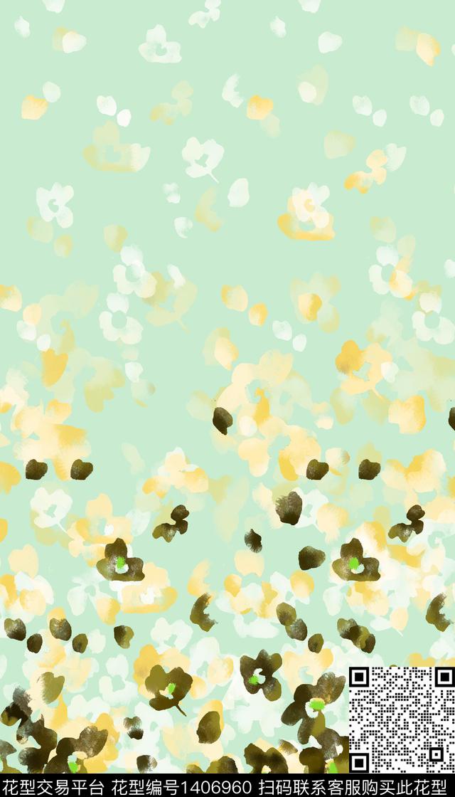 豹纹抽象花卉花卉数码印花华亿平台下载（图片编号: 1406960） - 瓦栏（Walan）