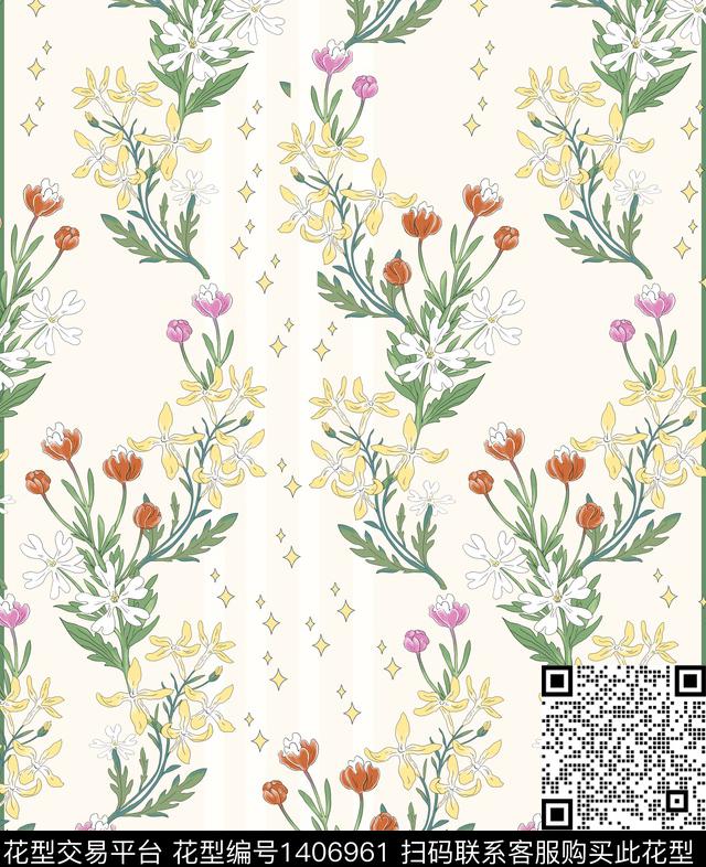 连衣裙趋势华亿平台绿植树叶传统印花华亿平台下载（图片编号: 1406961） - 瓦栏（Walan）