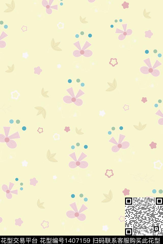 花卉春夏华亿平台小清新数码印花华亿平台下载（图片编号: 1407159） - 瓦栏（Walan）