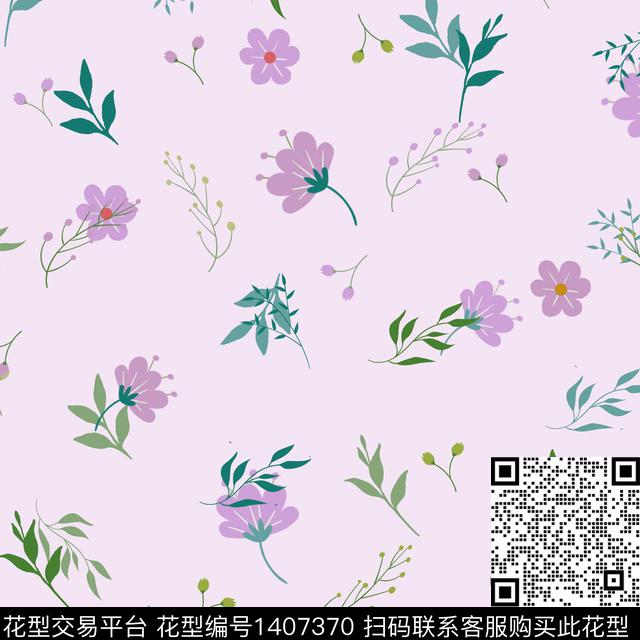 时尚小清新小碎花数码印花华亿平台下载（图片编号: 1407370） - 瓦栏（Walan）