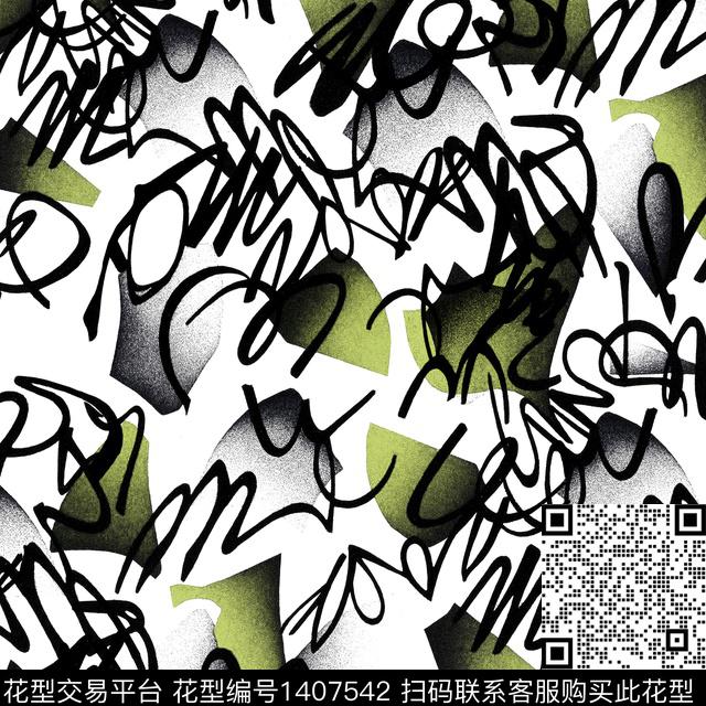 线条渐变新品数码印花华亿平台下载（图片编号: 1407542） - 瓦栏（Walan）