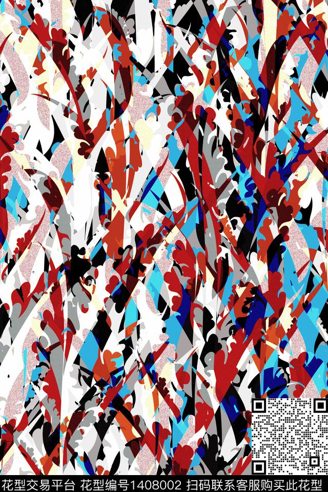 抽象男装家居服户外传统印花华亿平台下载（图片编号: 1408002） - 瓦栏（Walan）