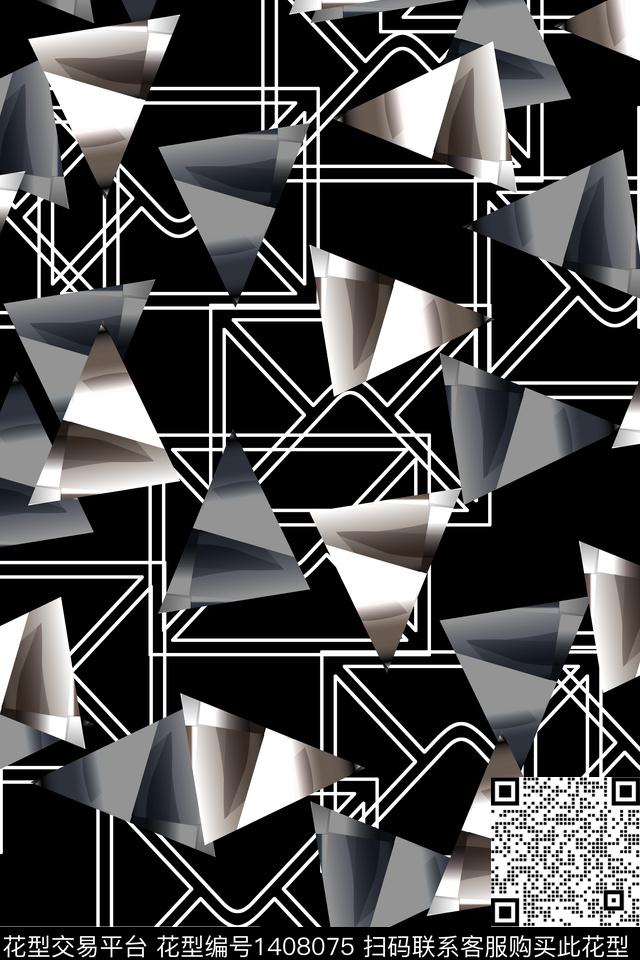 几何线条画数码华亿平台数码印花华亿平台下载（图片编号: 1408075） - 瓦栏（Walan）