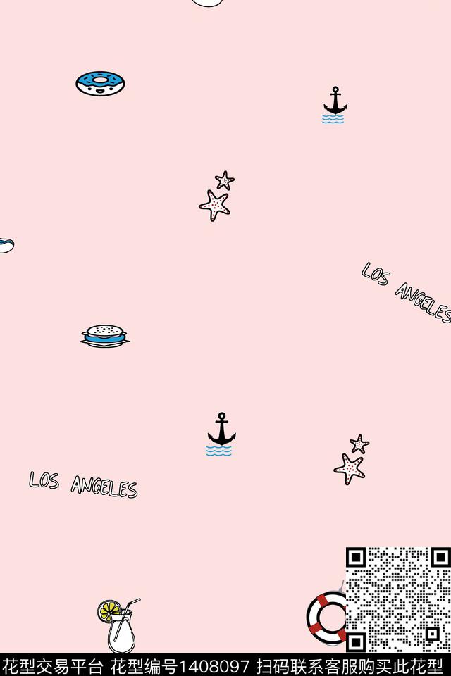 几何家居服大牌风数码印花华亿平台下载（图片编号: 1408097） - 瓦栏（Walan）