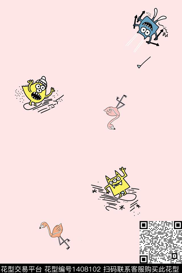 几何家居服大牌风数码印花华亿平台下载（图片编号: 1408102） - 瓦栏（Walan）