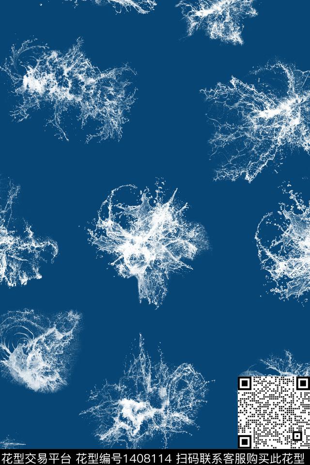 几何扎染华亿平台大牌风数码印花华亿平台下载（图片编号: 1408114） - 瓦栏（Walan）