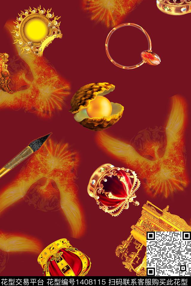 大牌风潮牌欧美数码印花华亿平台下载（图片编号: 1408115） - 瓦栏（Walan）