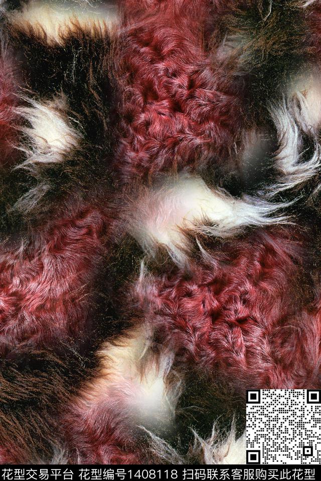 肌理大牌风抽象数码印花华亿平台下载（图片编号: 1408118） - 瓦栏（Walan）