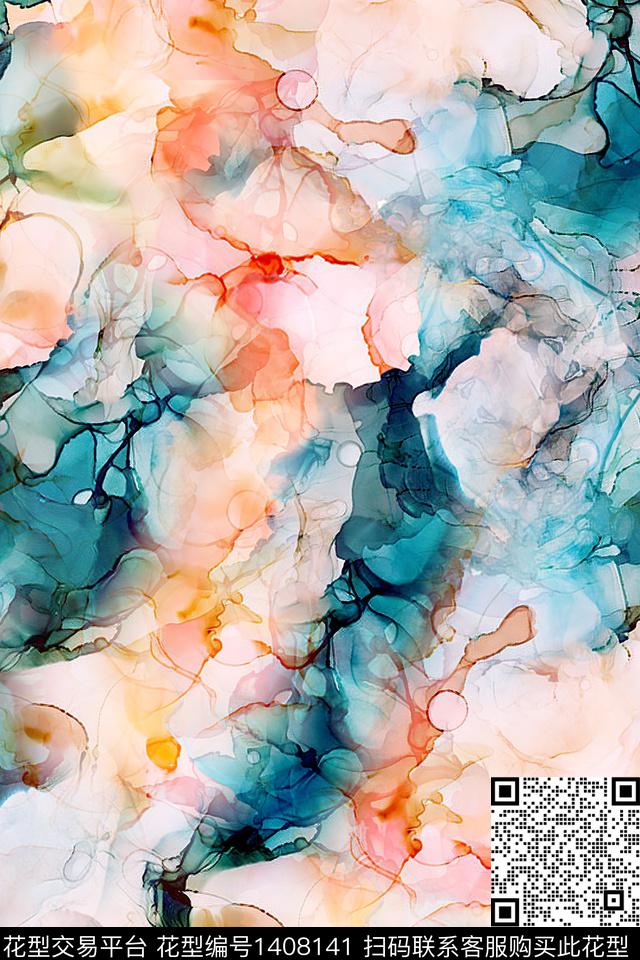 炫彩肌理扎染华亿平台数码印花华亿平台下载（图片编号: 1408141） - 瓦栏（Walan）