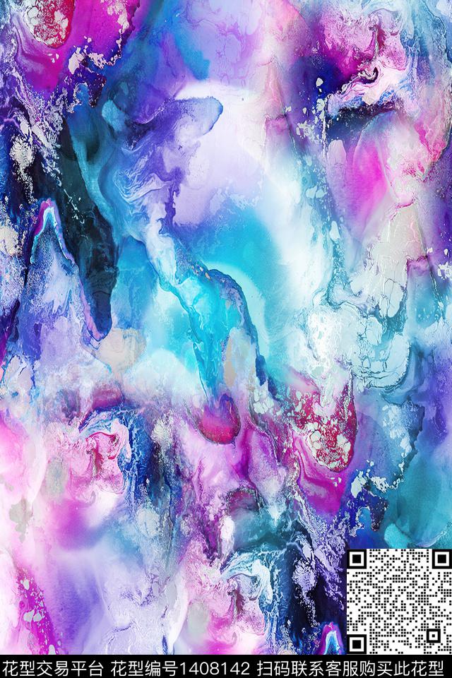 炫彩肌理扎染华亿平台数码印花华亿平台下载（图片编号: 1408142） - 瓦栏（Walan）