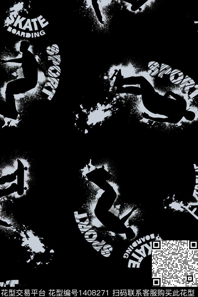 字母人物男装传统印花华亿平台下载（图片编号: 1408271） - 瓦栏（Walan）