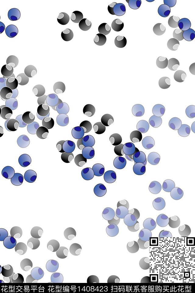 抽象花卉大牌风真丝数码印花华亿平台下载（图片编号: 1408423） - 瓦栏（Walan）