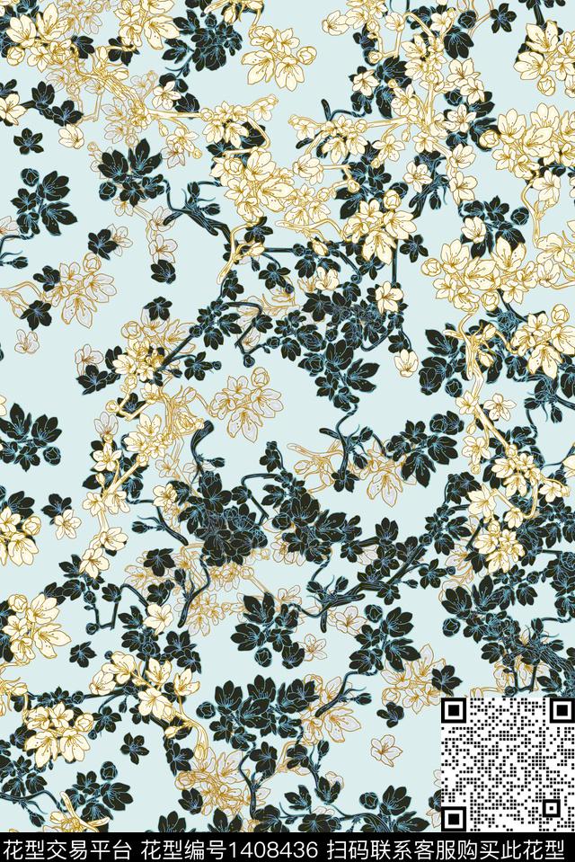 文艺日韩数码华亿平台数码印花华亿平台下载（图片编号: 1408436） - 瓦栏（Walan）