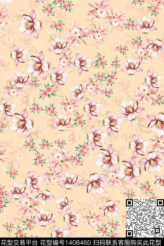 连衣裙花卉小碎花传统印花华亿平台下载（图片编号: 1408460） - 瓦栏（Walan）