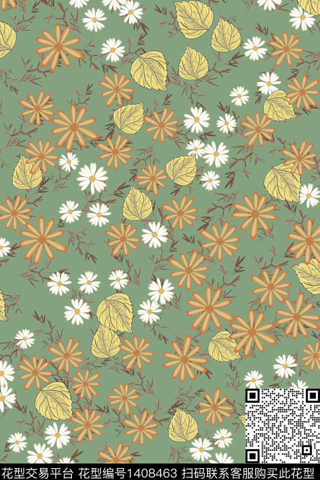 连衣裙花卉小碎花传统印花华亿平台下载（图片编号: 1408463） - 瓦栏（Walan）