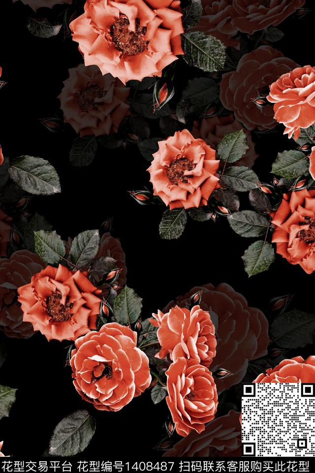 绿植树叶大牌风中老年数码印花华亿平台下载（图片编号: 1408487） - 瓦栏（Walan）