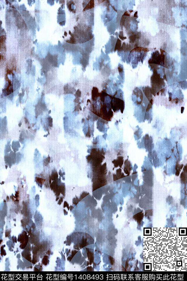 简约肌理抽象花卉数码印花华亿平台下载（图片编号: 1408493） - 瓦栏（Walan）