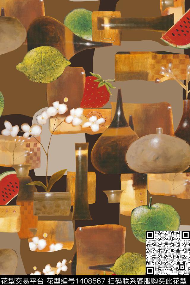 花卉中老年满版散花数码印花华亿平台下载（图片编号: 1408567） - 瓦栏（Walan）