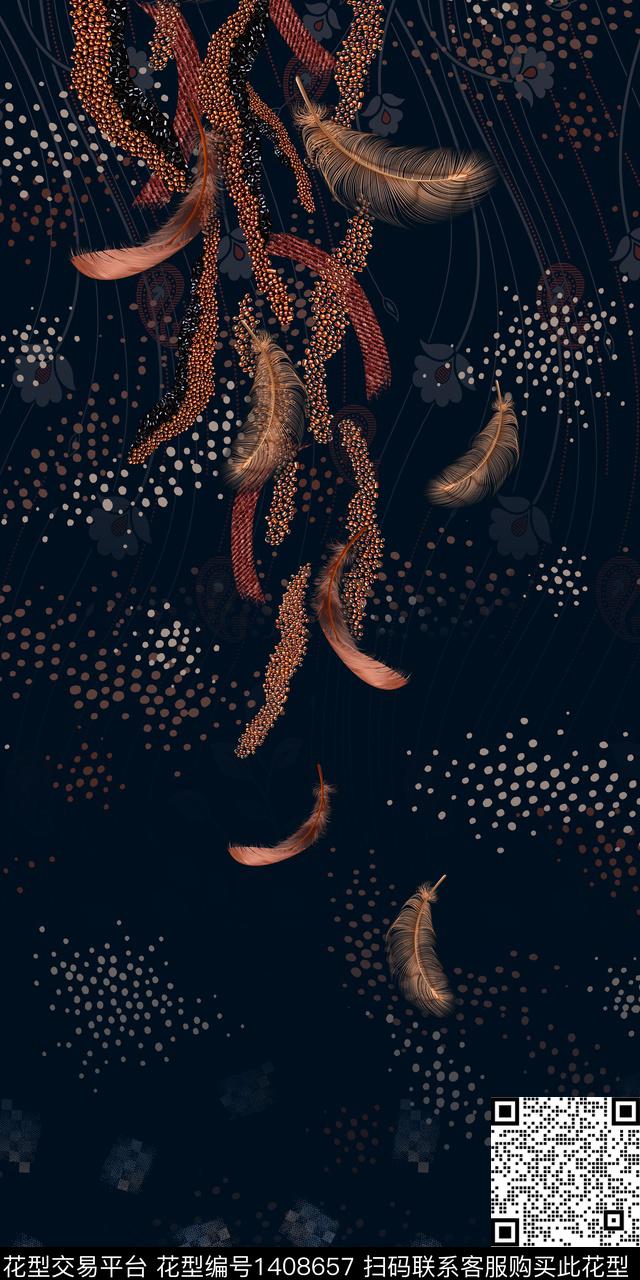 花卉中老年定位花数码印花华亿平台下载（图片编号: 1408657） - 瓦栏（Walan）