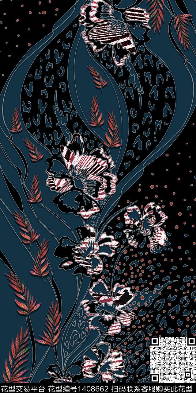 花卉中老年定位花数码印花华亿平台下载（图片编号: 1408662） - 瓦栏（Walan）