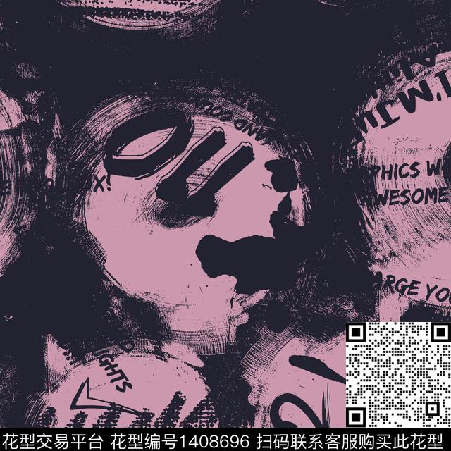 字母ZARA笔触传统印花华亿平台下载（图片编号: 1408696） - 瓦栏（Walan）