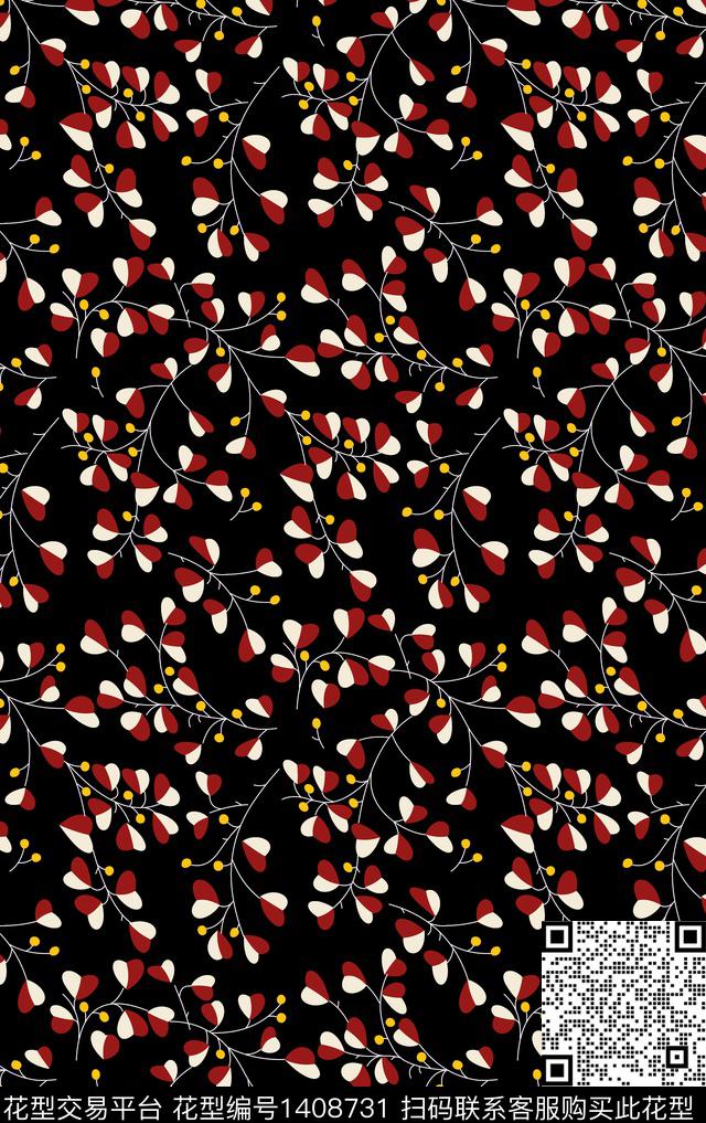 几何数码华亿平台花卉传统印花华亿平台下载（图片编号: 1408731） - 瓦栏（Walan）